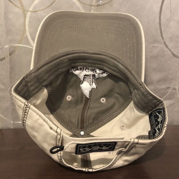 Royal Golf Club Bahrain Hat Hook & Loop Strapback Cap Cream Ivory Sports - Picture 8 of 9